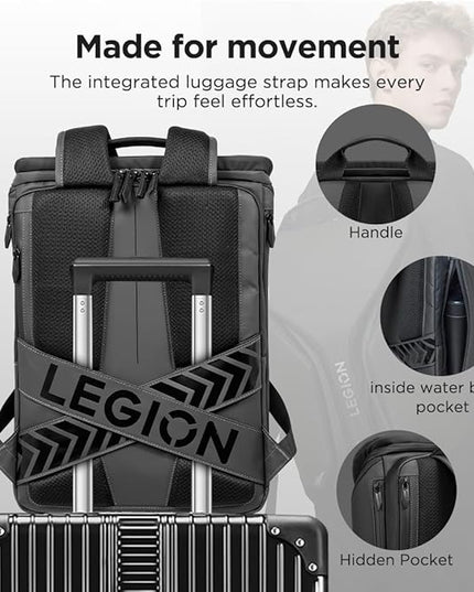 Lenovo Legion 16-inch Armored Gaming Backpack GB900, 20L Capacity, Water-Resistant, Beathable & Ergonomic Shoulder Straps, Multiple Pockets, Black
