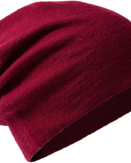 Villand 100% Merino Wool Beanie Hat for Women and Men with Gift Bag, Double-Layered Wool Hat, Knitted Ski Cap for Winter