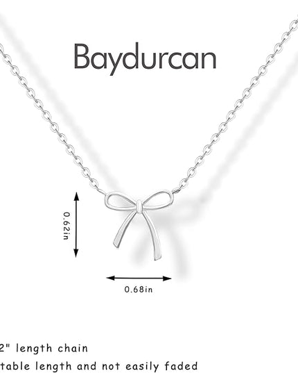 Baydurcan Pendant Necklace for Women Evil Eye Ankh Bow Necklace for Friends Sister Birthday Just Because Christmas Gifts