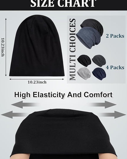 Senker Fashion Slouchy Beanie Hats for Women Men, Chemo Headwear Cotton Beanies Soft Lightweight Chemo Skull Cap Elastic