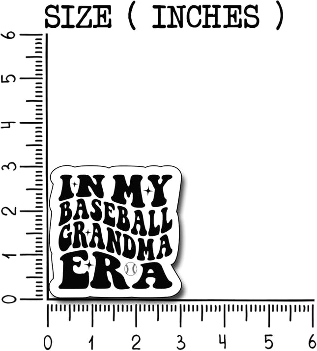 (3Pcs) in My Baseball Grandma Era Sticker, Decal Gifts Mom Decorate Books Laptop Phone Water Bottles Kindles Stickers Tumbler Sticker Waterproof Vinyl Decorate Sticker 3" Inch