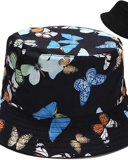 XYIYI Cute Bucket Hat Beach Fisherman Hats for Women, Reversible Double-Side-Wear