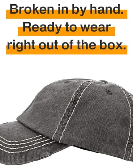 KBETHOS Vintage Washed Distressed Cotton Dad Hat Baseball Cap Adjustable Polo Trucker Unisex Style Headwear