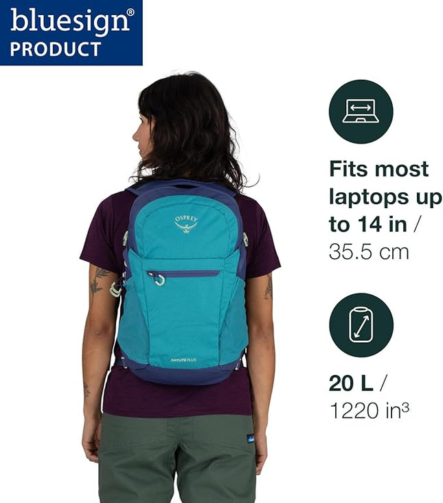 Osprey Daylite Plus Commuter Backpack - Lightweight, Everyday Pack with Laptop Sleeve and Water Bottle Pockets - Ideal for Work, School, and Travel with Storage, Smoky Desert Print/Magma Brown