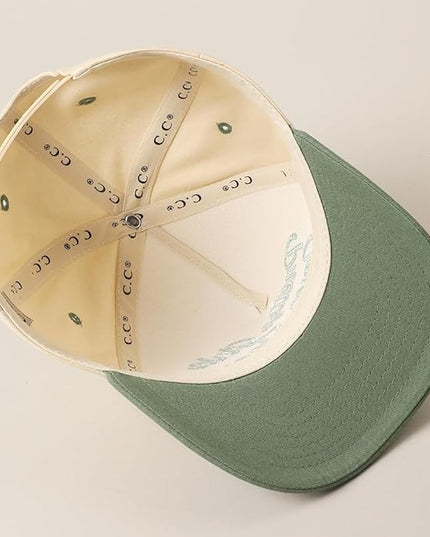 MIRMARU Two-Tone Vintage Canvas Trucker Hats for Men & Women, Adjustable Size Baseball Caps with Trendy Embroidered Design