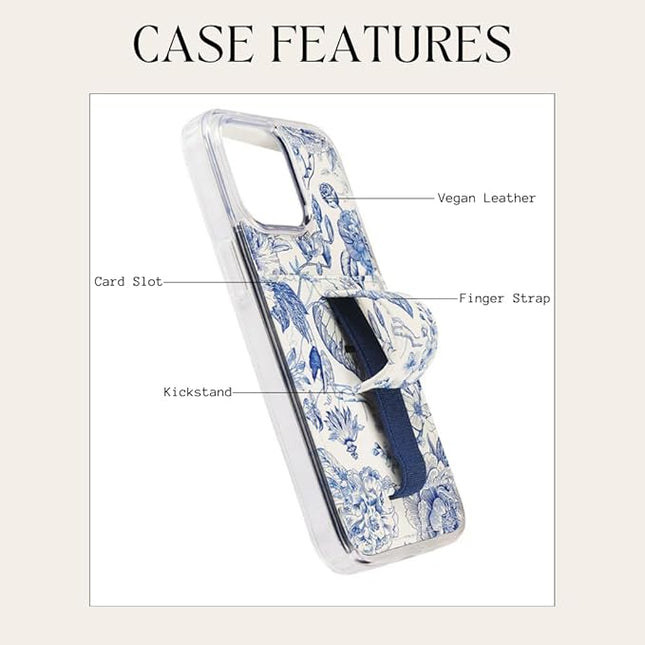 Walli Cases for iPhone 17 Pro Max Case Aesthetic Wallet Phone Case Card Holder, Securely Holds up to 2 Cards - Cute, Trendy Phone Cover for Women, fits iPhone 17 Pro Max, with Kickstand & Finger Strap