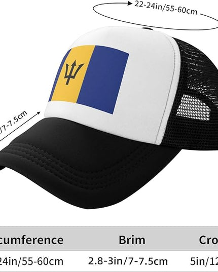 Cute Flag Baseball Cap for Men Women Mesh Trucker Hat Adjustable Patriotic Snapback Baseball Hat for Sports Running