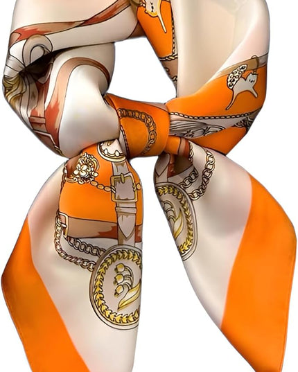 Head Bandanas Scarf for Women Silk Satin Hair Scarf Lightweight Vintage Fashion Square Neck Scarves Gift