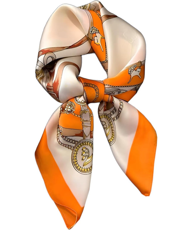 Head Bandanas Scarf for Women Silk Satin Hair Scarf Lightweight Vintage Fashion Square Neck Scarves Gift