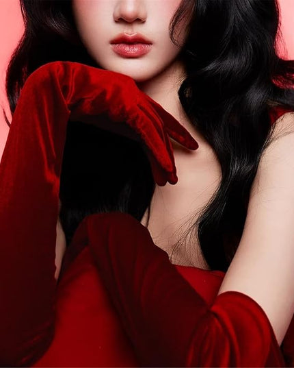 Vintage Extra Long Gloves Ladies Stretchy Evening Wear Red Costume Accessories Women's Special Occasion Gloves