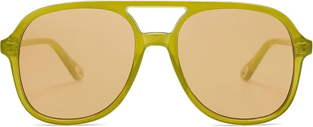 SOJOS Retro Polarized Aviator Sunglasses Womens Mens Classic 70s 80s Vintage Trendy Square Aviators SJ2174