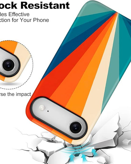 Magnetic for iPhone 17 Air Case Cute Frog Stripes Phone Case, Summer Shockproof Slim TPU and Hard PC Protective Phone Cover Compatible with MagSafe Designed for Women Girls
