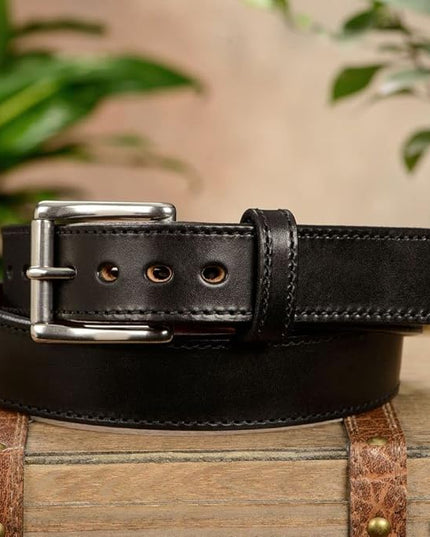 Bullhide Belts Mens Leather Belt for Casual Dress, 1.50" Wide
