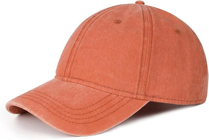 XXL Oversize Washed Denim Baseball Cap,Low Profile Jean Sports Cap for Big Heads 23.5"-25.5",Large Pigment Dyed Dad Hat