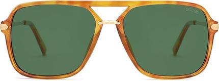 SOJOS Sunglasses for Women & Men, Square, Retro, Polarized Lens, Trendy Aviator, 90s Shades