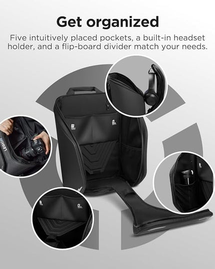Lenovo Legion 16-inch Armored Gaming Backpack GB900, 20L Capacity, Water-Resistant, Beathable & Ergonomic Shoulder Straps, Multiple Pockets, Black