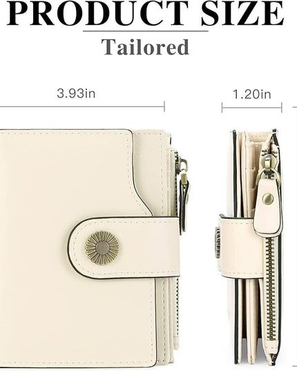 FALAN MULE Small Wallet for Women Leather Bifold Compact Small Womens Wallet with RFID Blocking