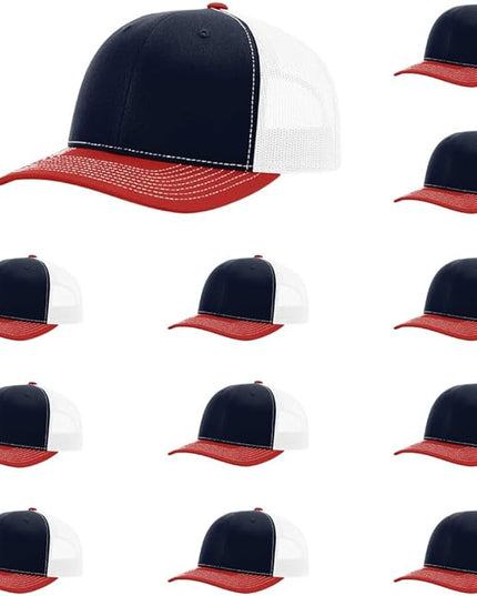 Richardson 112 Classic Six-Panel Adjustable Snapback Trucker Cap | Bulk Packs Available