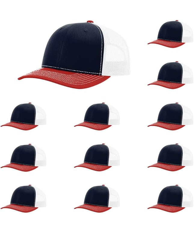 Richardson 112 Classic Six-Panel Adjustable Snapback Trucker Cap | Bulk Packs Available