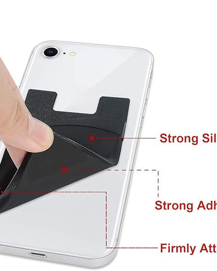 Senose Phone Wallet Stick on, 10 Pack Card Holder Back ofPhone Pocket Credit ID Sleeve, Strong Adhesive Sticker CellPhone Wallet Compatible for iPhone, Android & Most Smartphones