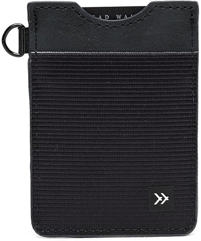 Thread Wallets Ultra Slim Minimalist Card Holder Wallet (Black)
