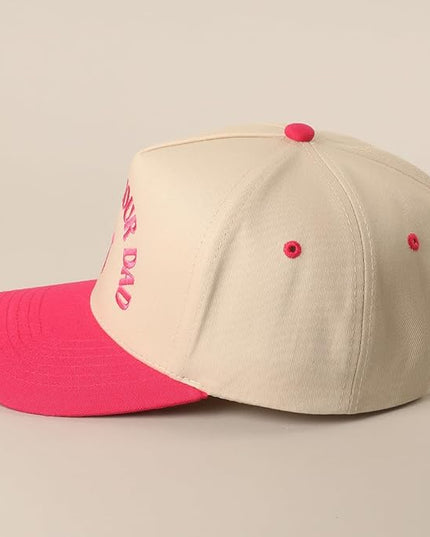MIRMARU Two-Tone Vintage Canvas Trucker Hats for Men & Women, Adjustable Size Baseball Caps with Trendy Embroidered Design