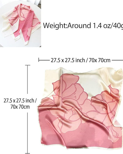 Dailyacc Hair Bandanas Scarf For Women Lightweight Fashion Neck Silk Satin Head Scarves For Sleeping Handbags Scarf