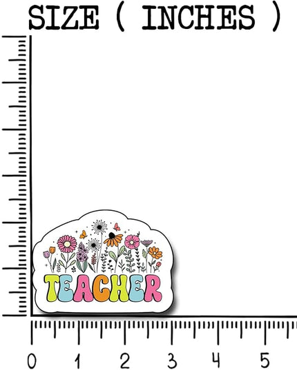 (3Pcs) Teacher Sticker, Teachers Decal Decorate Books Laptop Phone Water Bottles Kindles Stickers Tumbler Waterproof Vinyl Sticker 3 x 2,5" Inch