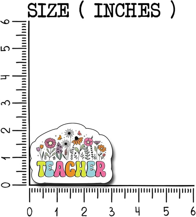 (3Pcs) Teacher Sticker, Teachers Decal Decorate Books Laptop Phone Water Bottles Kindles Stickers Tumbler Waterproof Vinyl Sticker 3 x 2,5" Inch