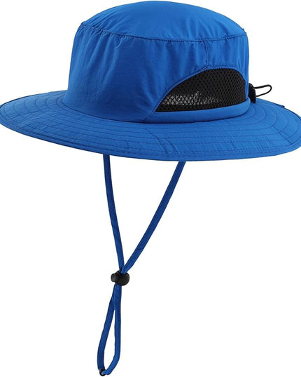 LLmoway Kids Sun Protection Hat Quick Dry Adjustable Wide Brim Mesh Bucket Hat