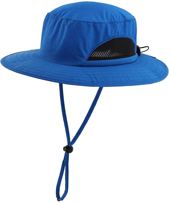 LLmoway Kids Sun Protection Hat Quick Dry Adjustable Wide Brim Mesh Bucket Hat