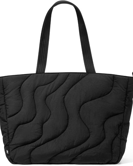 tomtoc 16-inch Puffy Laptop Tote Bag for Women 13.5L, Lightweight Puffer Work Tote with Padded Laptop Compartment for 15/16-inch MacBook, Large Capacity Tote Bag for Office, Business, Daily Essentials