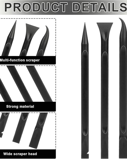 Crevice Cleaning Tool, 9 PCS Carbon Fiber Plastic Scraper Tool Car Detailing Brush Set Non-scratch Multi-purpose Scraper for Clean Small Narrow Spaces and Gaps, Remove Stickers Labels Oil Stains Dirt