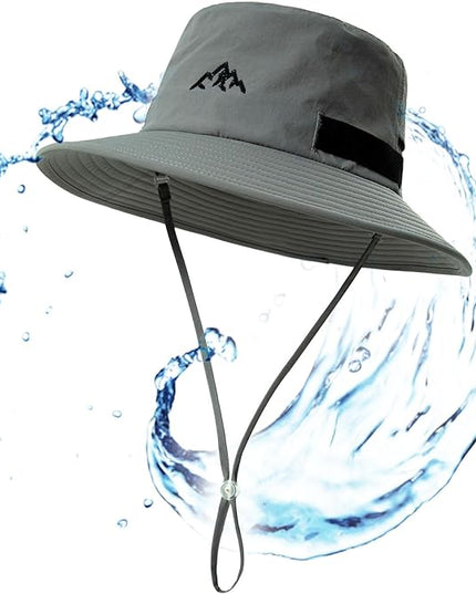 TOP-EX L/XL/XXL UV50+ Waterproof Bucket Sun Hat for Fishing Golf Hiking All-Weather Outdoor Rain Hat Stiff Brim