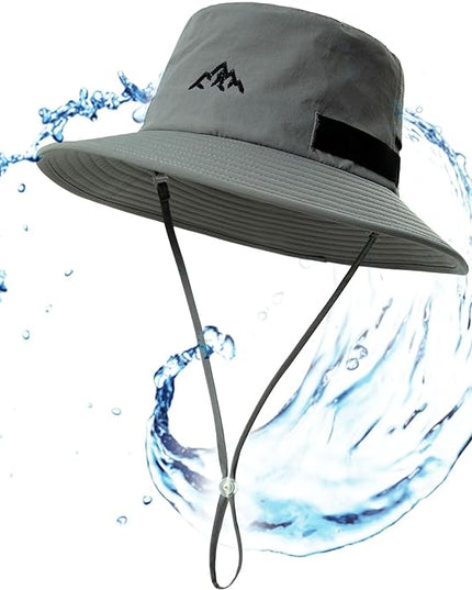 TOP-EX L/XL/XXL UV50+ Waterproof Bucket Sun Hat for Fishing Golf Hiking All-Weather Outdoor Rain Hat Stiff Brim