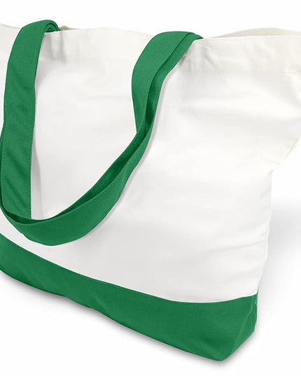 TOPDesign 1-Pack Super Strong Large 12oz Cotton Canvas Tote Bag, Reusable Grocery Shopping Cloth Bag, Fashionable Two-Tone Tote for Crafts, DIY Your Creative Designs