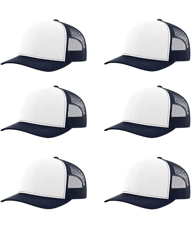 Richardson 112 Classic Six-Panel Adjustable Snapback Trucker Cap | Bulk Packs Available