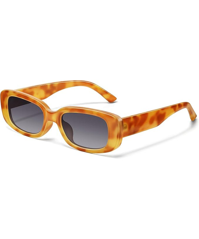 JASPIN Rectangle Sunglasses for Women Men Trendy Y2k Retro 90s Sun Glasses UV Protection Cool Square Frame