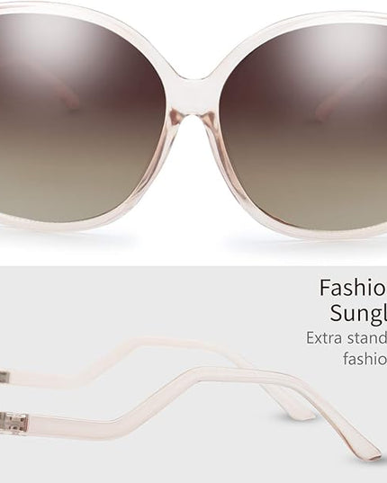 The Fresh Women's Oversized Square Jackie O Cat Eye Hybrid Butterfly Fashion Sunglasses - Exquisite Packaging