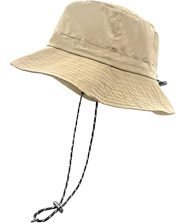 woogwin Waterproof Bucket Rain Hat with Chin Strap Quick Dry Packable Boonie Sun Hat Safari Hat UV Protection