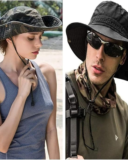 Sun Hats for Men Women Bucket Hat UPF 50+ Boonie Hat Foldable UV Protection Hiking Beach Fishing Summer Safari