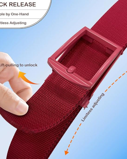 DOOPAI Stretch Canvas Belt for Men, Adjustable Elastic Holeless Web Belt for Casual, Golf, and Work, with Bottle Opener