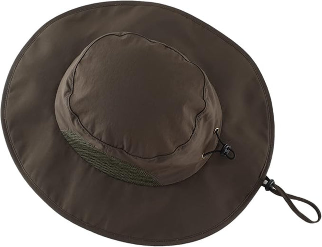 Home Prefer UPF50+ Mens Sun Hat Wide Brim Fishing Hat for Men UV Protection Womens Beach Bucket Hat for Golf Hiking Gardening