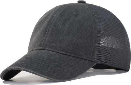 Comfy Vintage Trucker Baseball Hat- M/L/XL/XXL Women Men Unstructured Washed Dad Cap | Snapback | Soft Crown | Soft Mesh