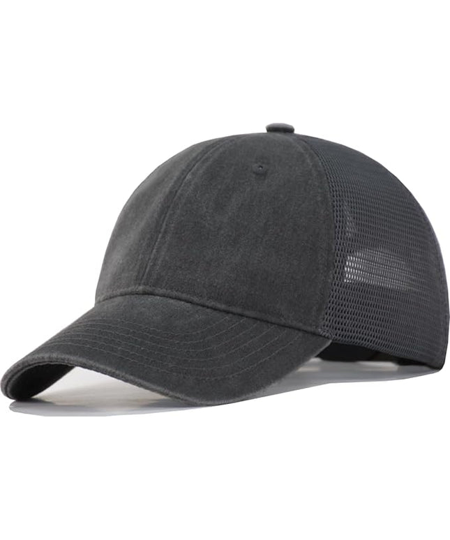 Comfy Vintage Trucker Baseball Hat- M/L/XL/XXL Women Men Unstructured Washed Dad Cap | Snapback | Soft Crown | Soft Mesh