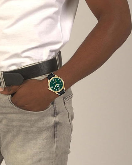 Lacoste Lisbon Men’s Quartz Watch - Three-Hand Sunray Dial with Stick Indexes, Polished Case, Crocodile Logo - Modern, Classic Timepiece - Gift for Him 42mm