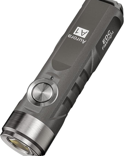 RovyVon A1 Gen 4 Rechargeable EDC Keychain Flashlight 650 Lumens High Lumens Outdoor Mini Keychain Light for Everyday Carry, Camping, Thanksgiving (Grey)