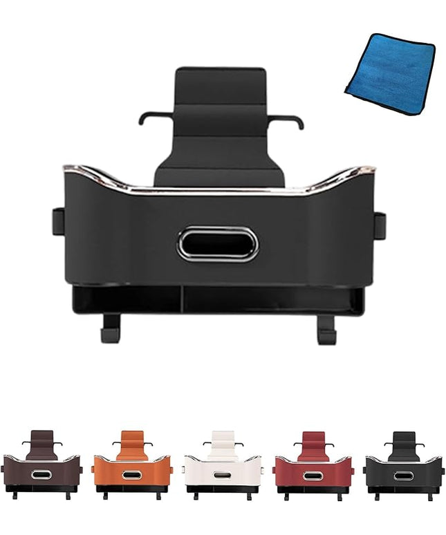 Car Organizers and Storage Box, 4-in-1 Car Back Seat Organizer with Phone Holder, Cup Holders, Tissue Box Dispenser & Storage Hook, Multi-functional Organizer for Phone, Drinks (Black,Style1)