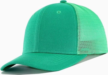Mesh Snapback Hat (M/L/XL/XXL) - Blank Structured Men's Trucker Hats-Baseball Caps - Adjustable Ball Cap