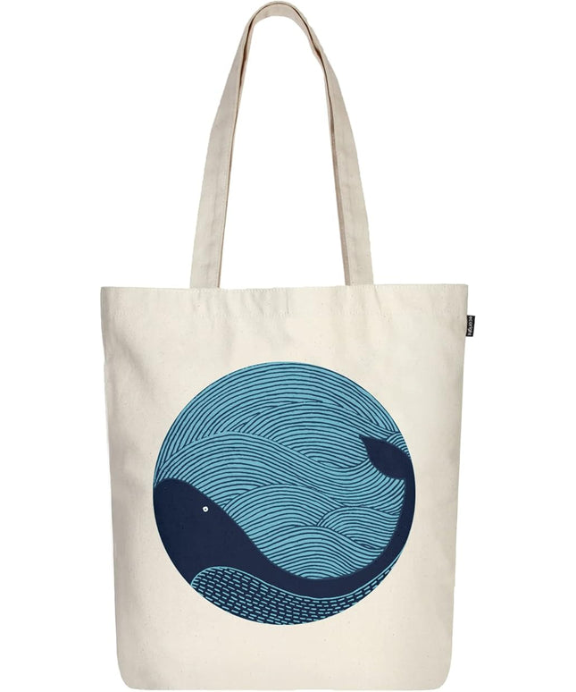 Ecoright Tote Bag for Women with Zipper, Small Tote Bag, Canvas Bag, Reusable Cotton Bag for Beach, Grocery, School & Work